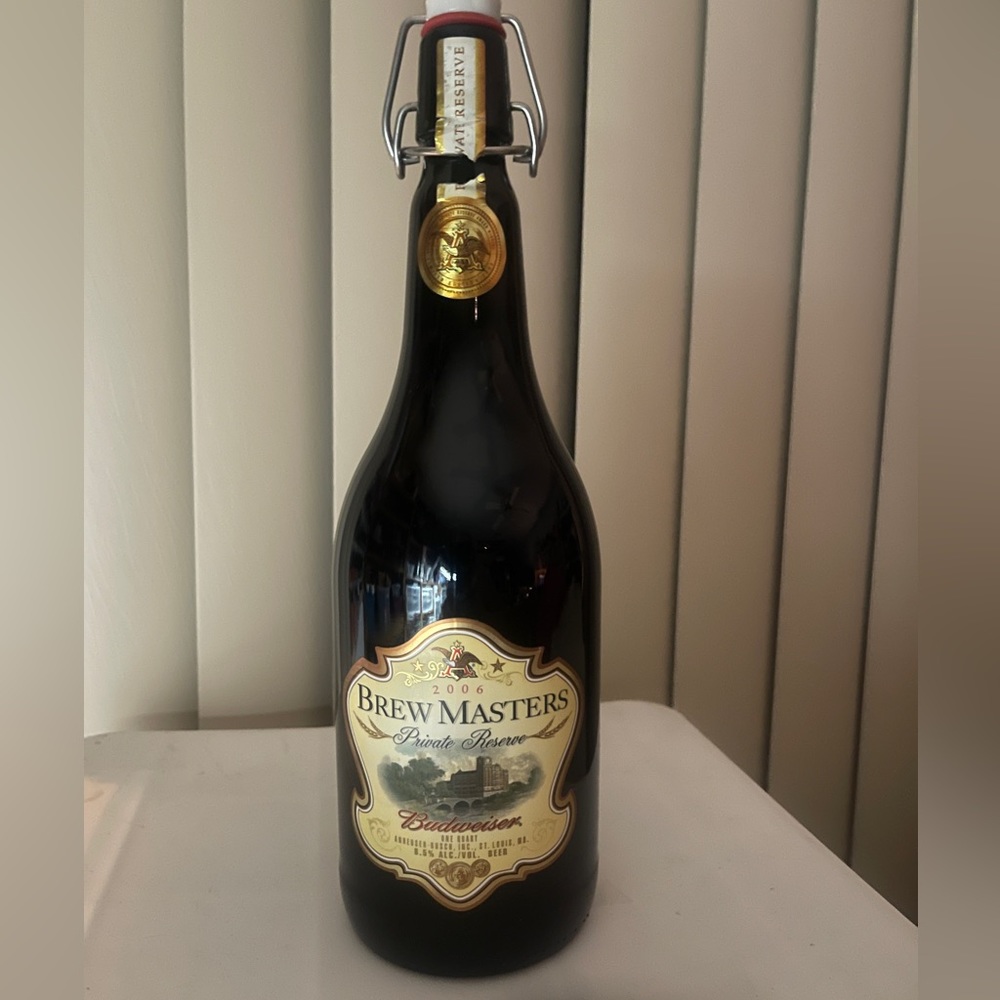 Budweiser Brew Master’s Collectible Bottle